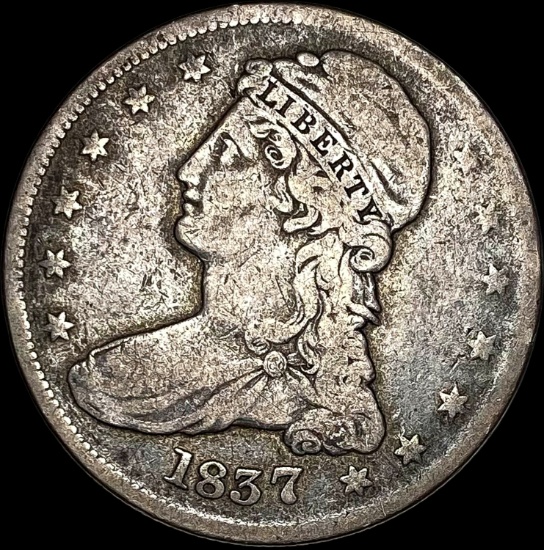 1837 Capped Bust Half Dollar NICELY CIRCULATED