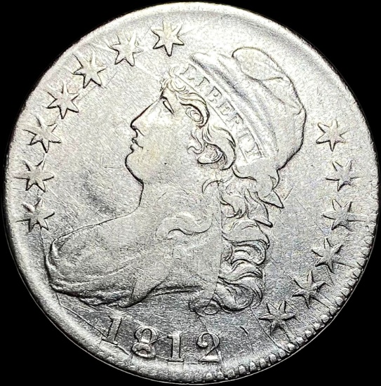 1812 Capped Bust Half Dollar LIGHTLY CIRCULATED