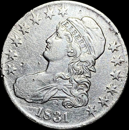 1831 Capped Bust Half Dollar LIGHTLY CIRCULATED