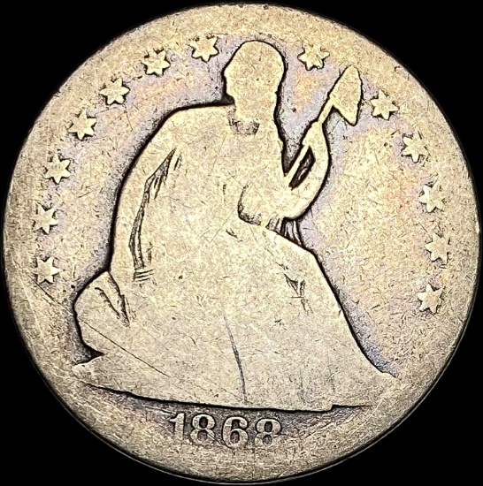 1868-S Silver Half Dollar NICELY CIRCULATED