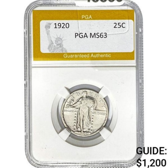 1920 Standing Liberty Quarter PGA MS63