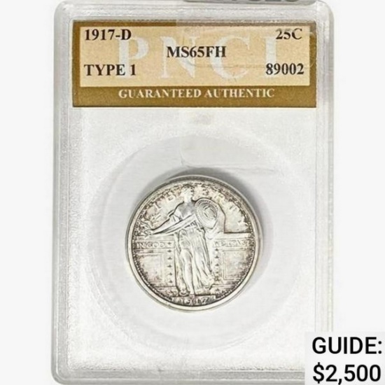 1917-D Standing Liberty Quarter PNCI MS65 FH TY1