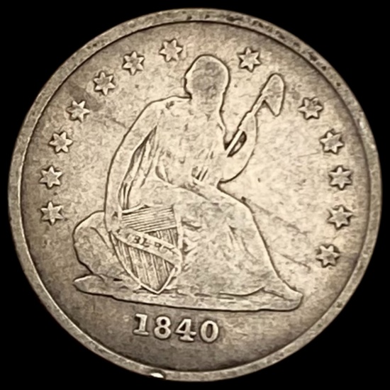 1840-O Seated Liberty Quarter NICELY CIRCULATED NICELY CIRCULATED