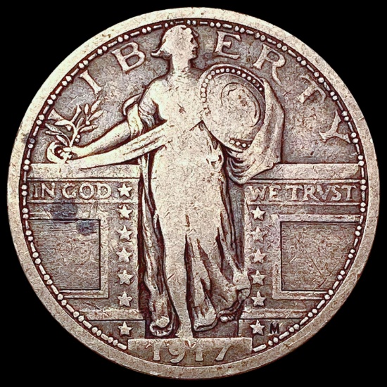 1917 T1 Standing Liberty Quarter NICELY CIRCULATED