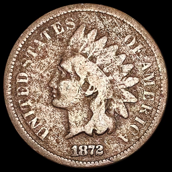 1872 Indian Head Cent NICELY CIRCULATED
