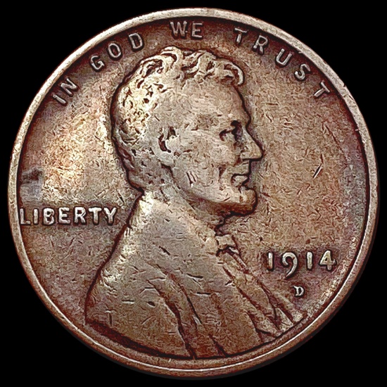 1914-D Wheat Cent LIGHTLY CIRCULATED