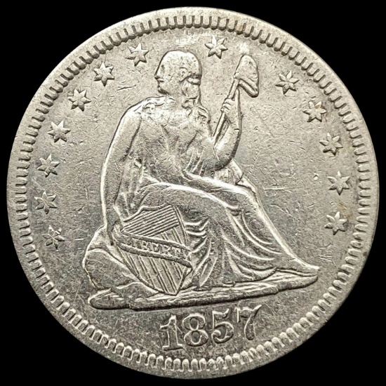 1857-O Seated Liberty Quarter NEARLY UNCIRCULATED NEARLY UNCIRCULATED