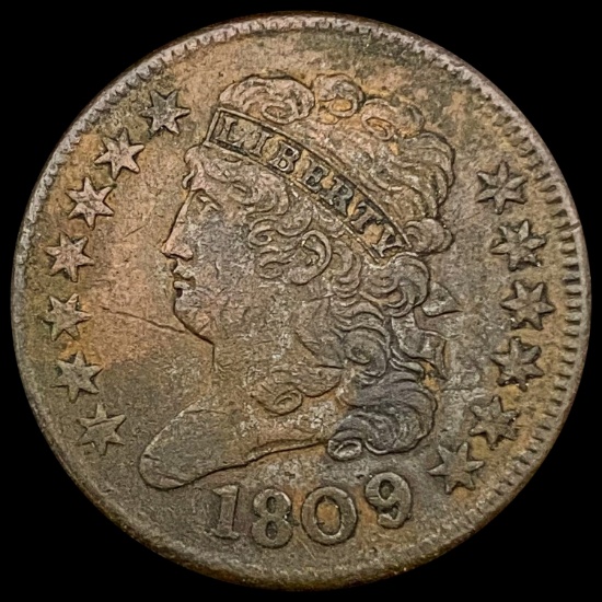 1809 Classic Head Half Cent NEARLY UNCIRCULATED NEARLY UNCIRCULATED