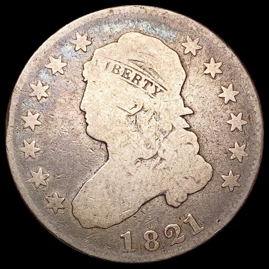 1821 Capped Bust Quarter NICELY CIRCULATED