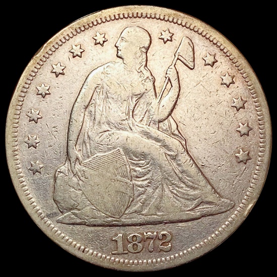 1872 Seated Liberty Dollar LIGHTLY CIRCULATED