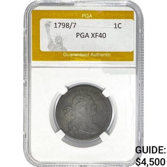 1798/7 Liberty Cap Large Cent PGA XF40