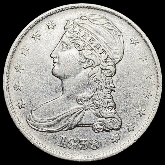 1838 Capped Bust Half Dollar CLOSELY UNCIRCULATED CLOSELY UNCIRCULATED