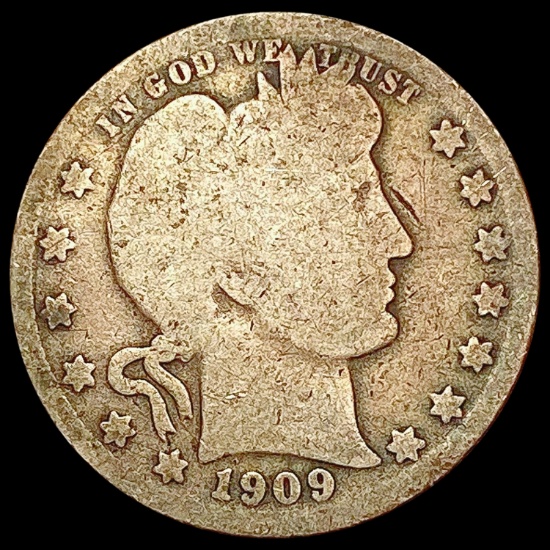 1909-O Barber Quarter NICELY CIRCULATED