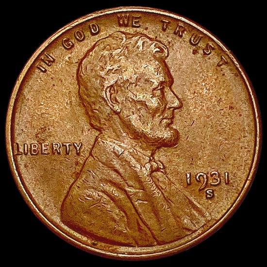 1931-S Wheat Cent CLOSELY UNCIRCULATED