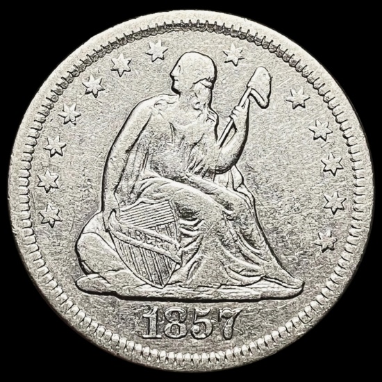 1857-O Seated Liberty Quarter LIGHTLY CIRCULATED LIGHTLY CIRCULATED