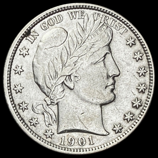 1901 Barber Half Dollar CHOICE AU