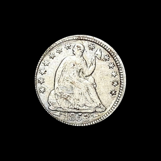 1853 Seated Liberty Half Dime NEARLY UNCIRCULATED