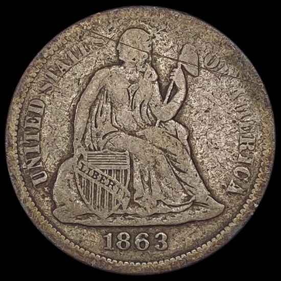 1863-S Seated Liberty Dime NICELY CIRCULATED