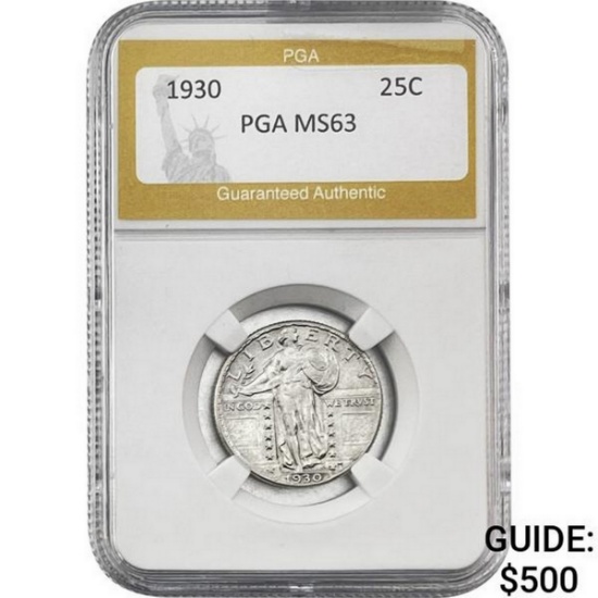 1930 Standing Liberty Quarter PGA MS63
