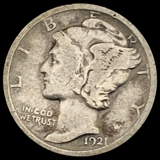 1921 Mercury Dime LIGHTLY CIRCULATED