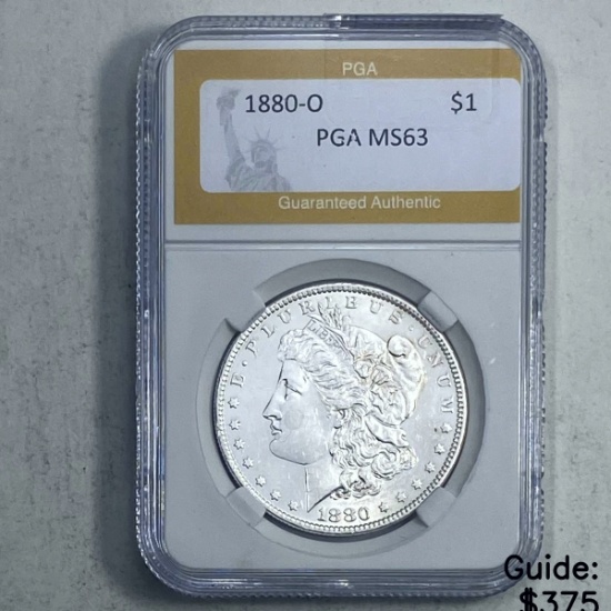 1880-O Morgan Silver Dollar PGA MS63
