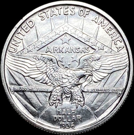 1936 Arkansas Centennial Silver Half Dollar UNCIRCULATED