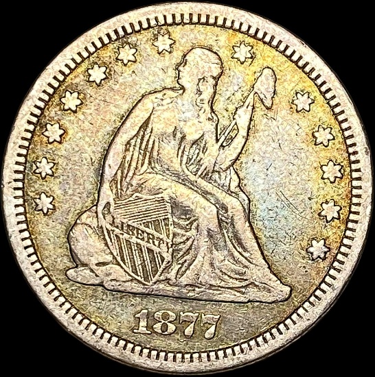 1877-CC Silver Quarter Dollar LIGHTLY CIRCULATED