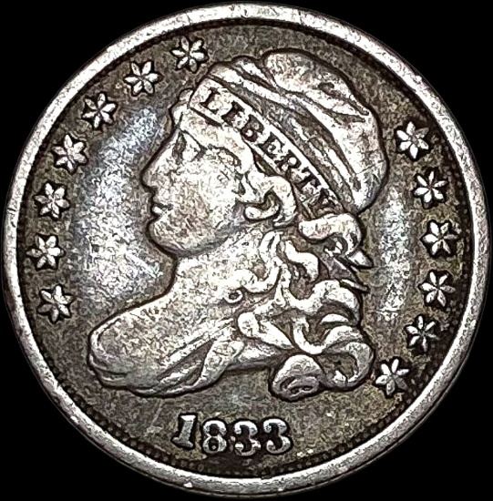 1833 Capped Bust Dime LIGHTLY CIRCULATED
