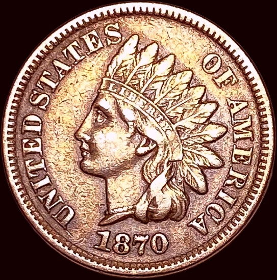 1870 Indian Head Cent CLOSELY UNCIRCULATED