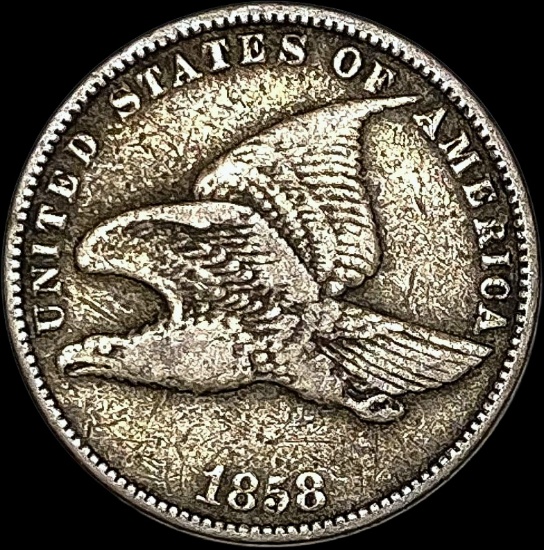 1858 Copper-Nickel Flying Eagle Cent LIGHTLY CIRCULATED