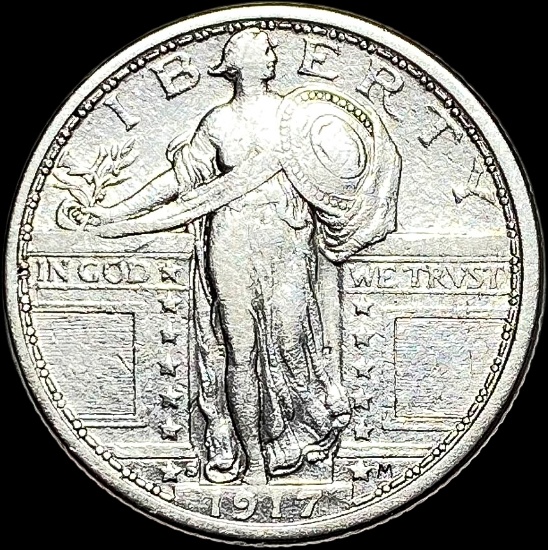 1917 Type 1 Standing Liberty Quarter NICELY CIRCULATED