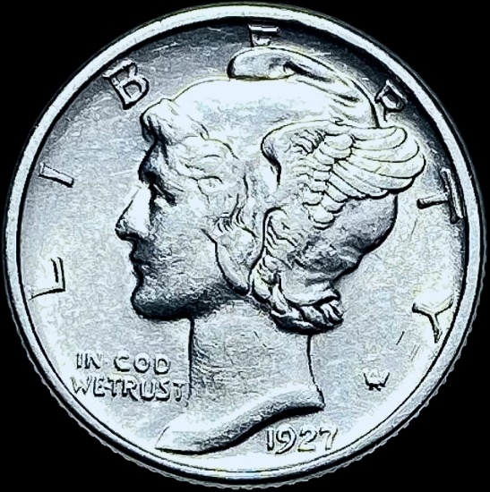 1927-D Silver Mercury Dime CHOICE AU