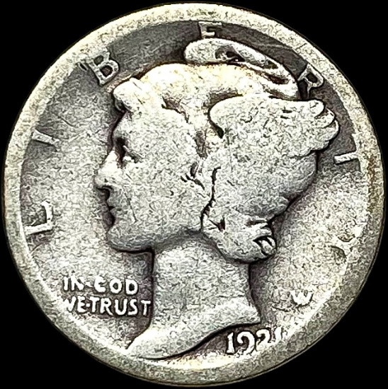 1921 Silver Mercury Dime NICELY CIRCULATED