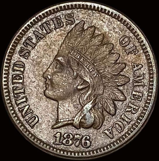 1876 Indian Head Cent NEARLY UNCIRCULATED