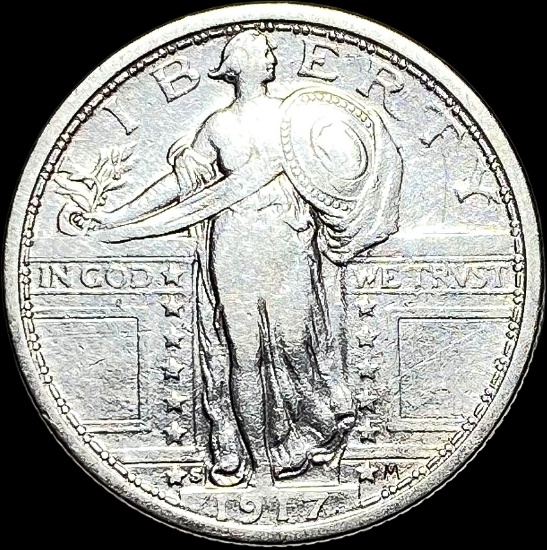 1917-S Type 1 Standing Liberty Quarter LIGHTLY CIRCULATED