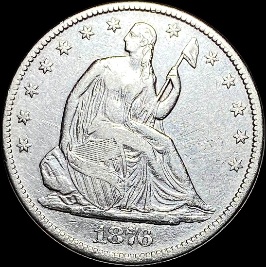 1876-S Silver Half Dollar (Seated Liberty) NEARLY UNCIRCULATED