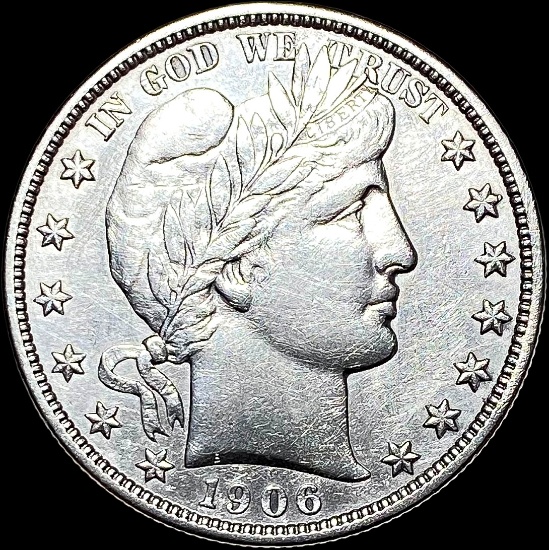 1906-S Silver Barber Half Dollar UNCIRCULATED
