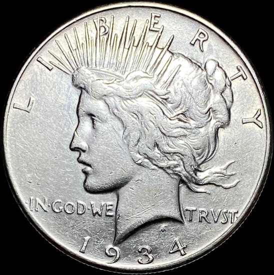 1934 Silver Peace Dollar CLOSELY UNCIRCULATED