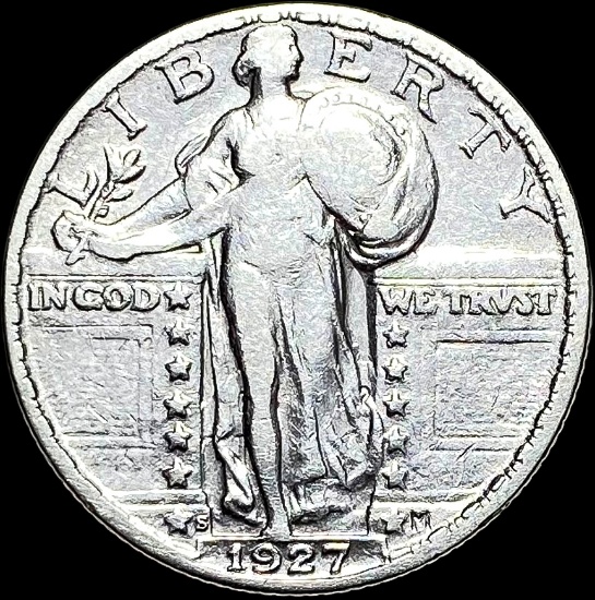 1927-S Silver Standing Liberty Quarter LIGHTLY CIRCULATED