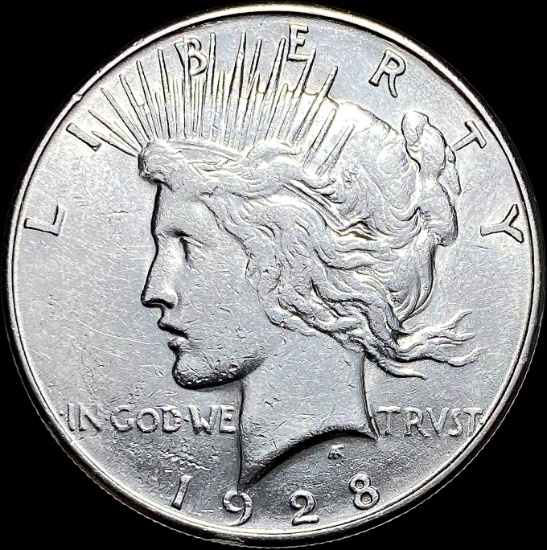 1928 Silver Peace Dollar CLOSELY UNCIRCULATED