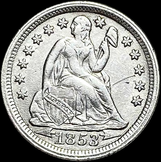 1853 Arrows Seated Liberty Dime CLOSELY UNCIRCULATED