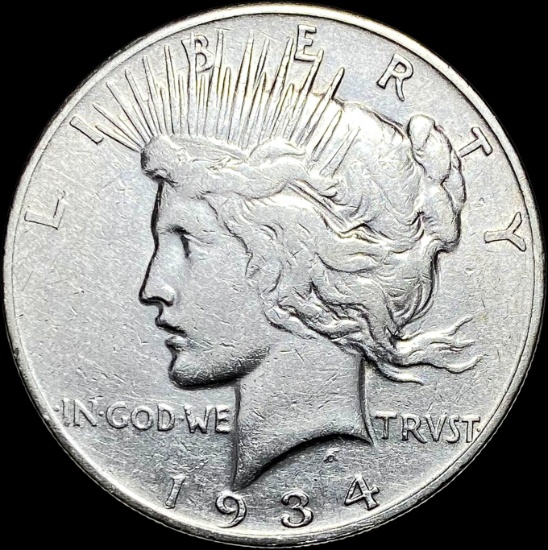 1934 Silver Peace Dollar LIGHTLY CIRCULATED