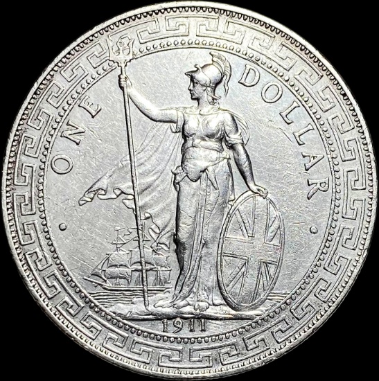 1911 Silver Trade Dollar LIGHTLY CIRCULATED