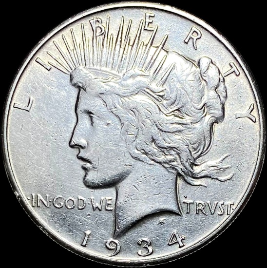 1934 Peace Silver Dollar CLOSELY UNCIRCULATED