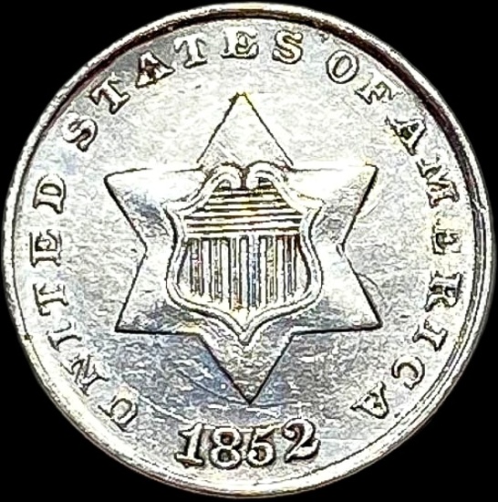 1852 Silver Three-Cent Piece CLOSELY UNCIRCULATED