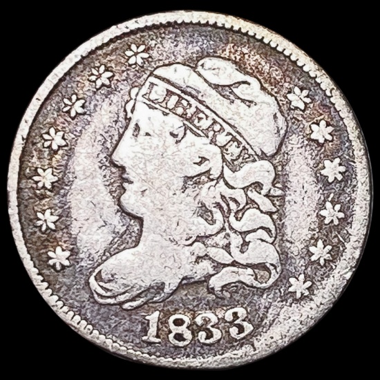 1833 Capped Bust Half Dime NICELY CIRCULATED NICELY CIRCULATED