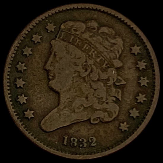 1832 Classic Head Half Cent LIGHTLY CIRCULATED LIGHTLY CIRCULATED
