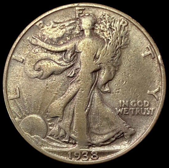 1938-D Walking Liberty Half Dollar LIGHTLY CIRCULATED