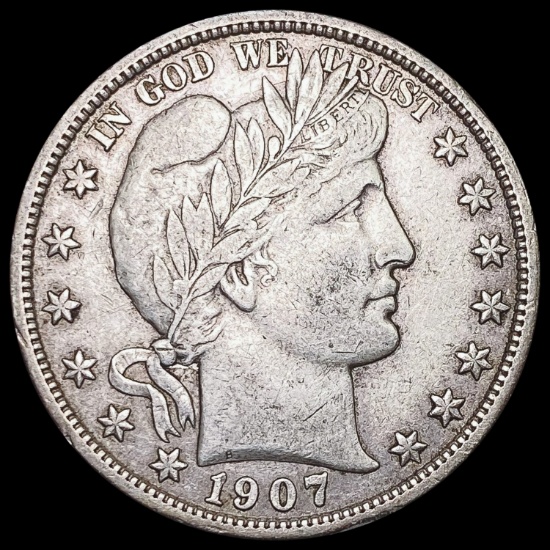 1907 Barber Half Dollar CLOSELY UNCIRCULATED CLOSELY UNCIRCULATED