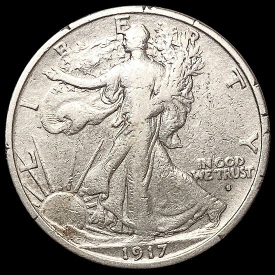 1917-S Walking Liberty Half Dollar NEARLY UNCIRCULATED